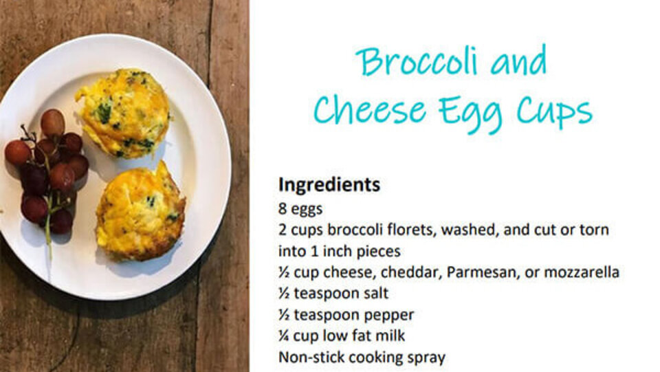 Broccoli and Cheese Eggs Cups