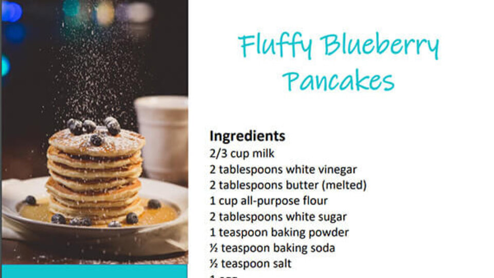 Fluffy Blueberry Pancakes