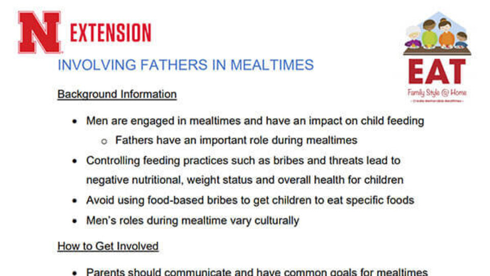 Involving Fathers in Mealtime