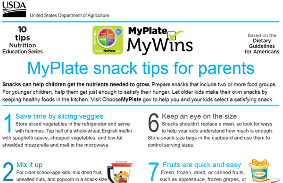 MyPlate Snack Tips